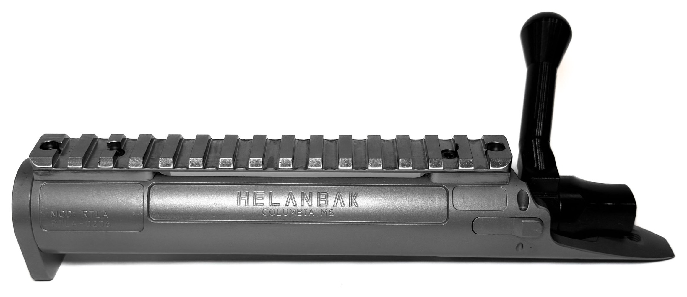 Helanbak RTLA precision bolt action, engraved HELANBAK Columbia MS